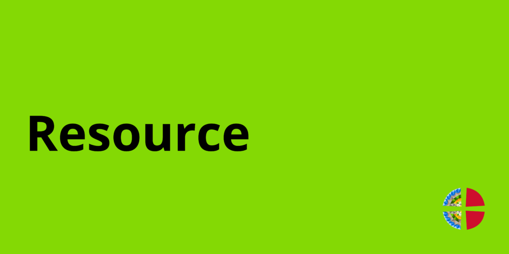 Resource title on a green background.