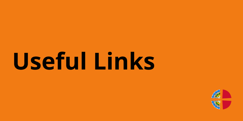 Useful Links title on an orange background.